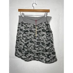 NEW Wearables Womens Pull On Gray Camo Skirt Size Medium